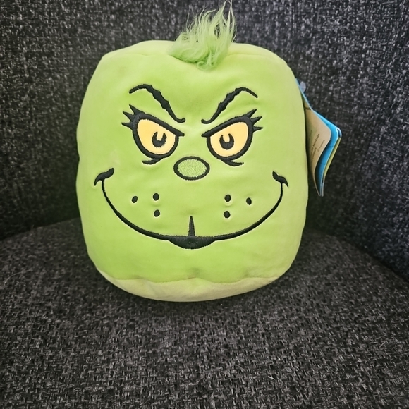 NWT Aurora Dr Seuss 6" Grinch Mallow Plush Green Face Head Eco Friendly - Picture 1 of 8